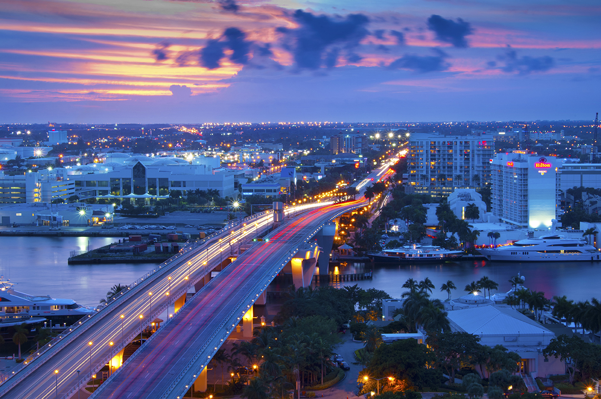 Ft Lauderdale bridge night
