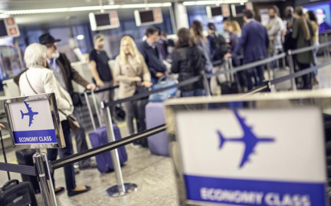 Line at an airport