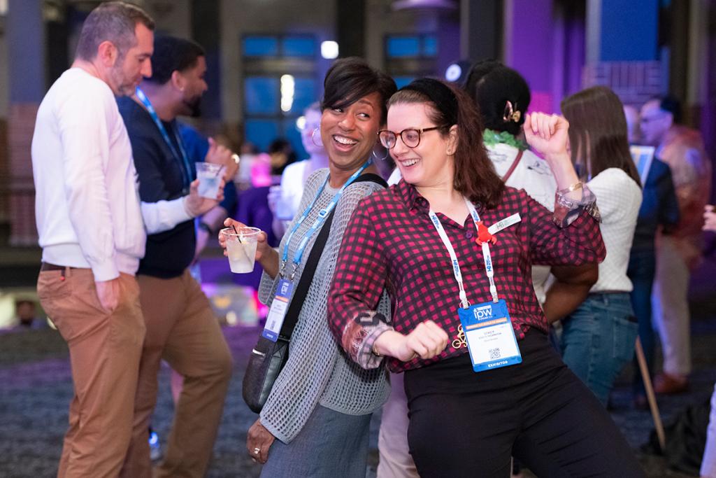 Attendees dancing at IPW