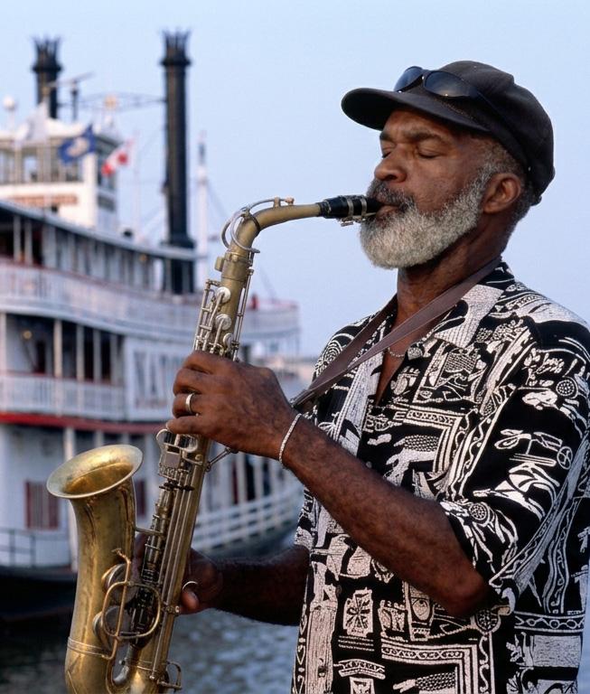 Sax Player River Boat